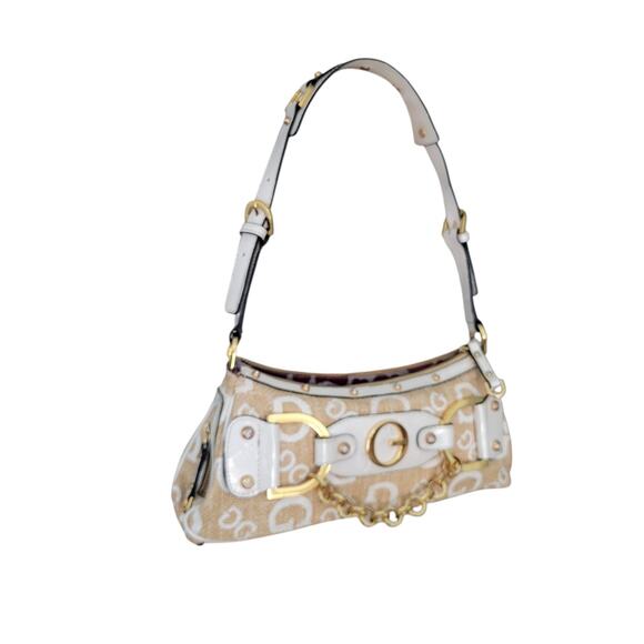 NWT Guess Y2K Vintage Monogram Baguette Shoulder Bag Early 2000’s Summer Season - Picture 1 of 16